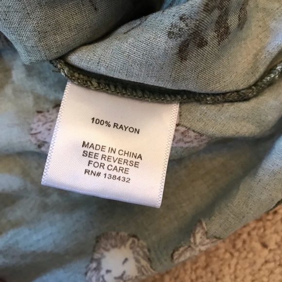 ModCloth Safari Print Tank Top Womens XL Green Giraffe Lion Tiger - Picture 9 of 9